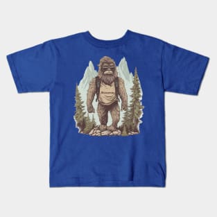 Dope Sasquatch in Nature Kids T-Shirt